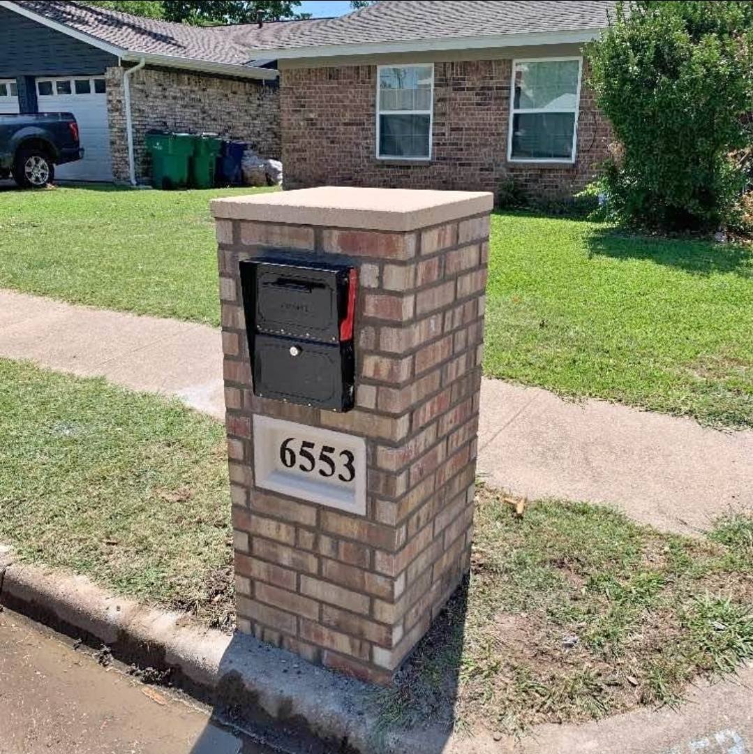 New mailbox installed at residential curb DFW Texas